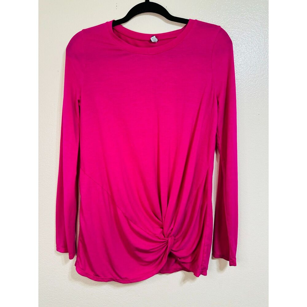 Xersion Women's Long Sleeve Front Knot Top Size S Athleisure Shirt